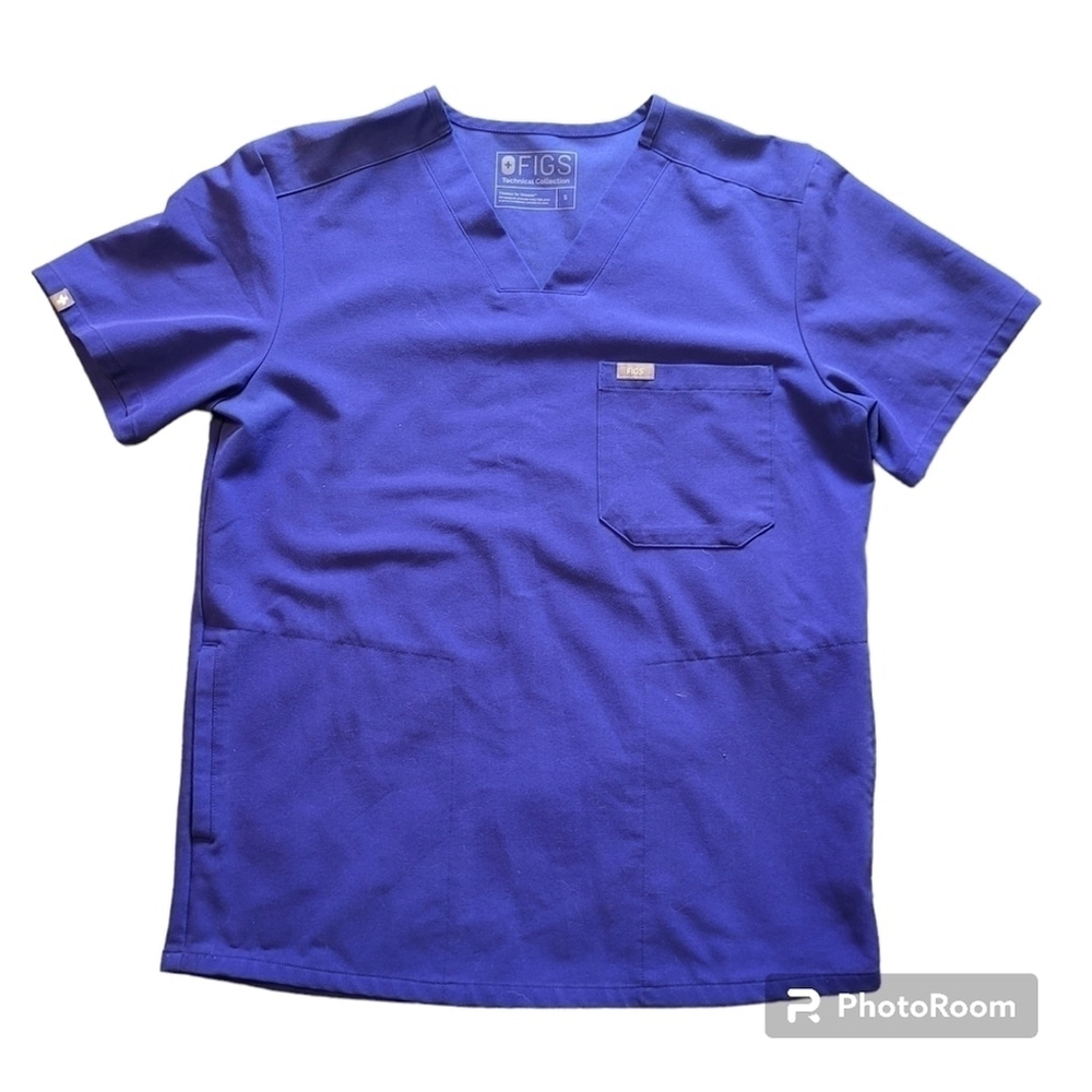 Figs BLUE 3 POCKET V-NECK SCRUBS